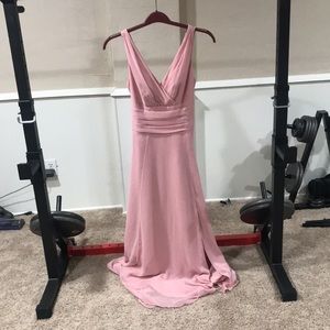 David’s bridal long bridesmaid dress in Ballet
